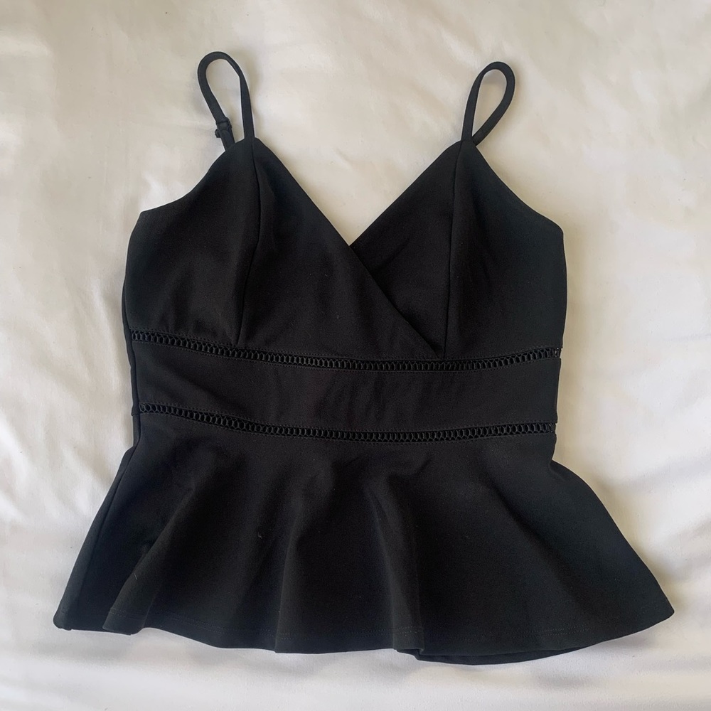 Francesca’s black peplum tank top | Medium | Only worn once